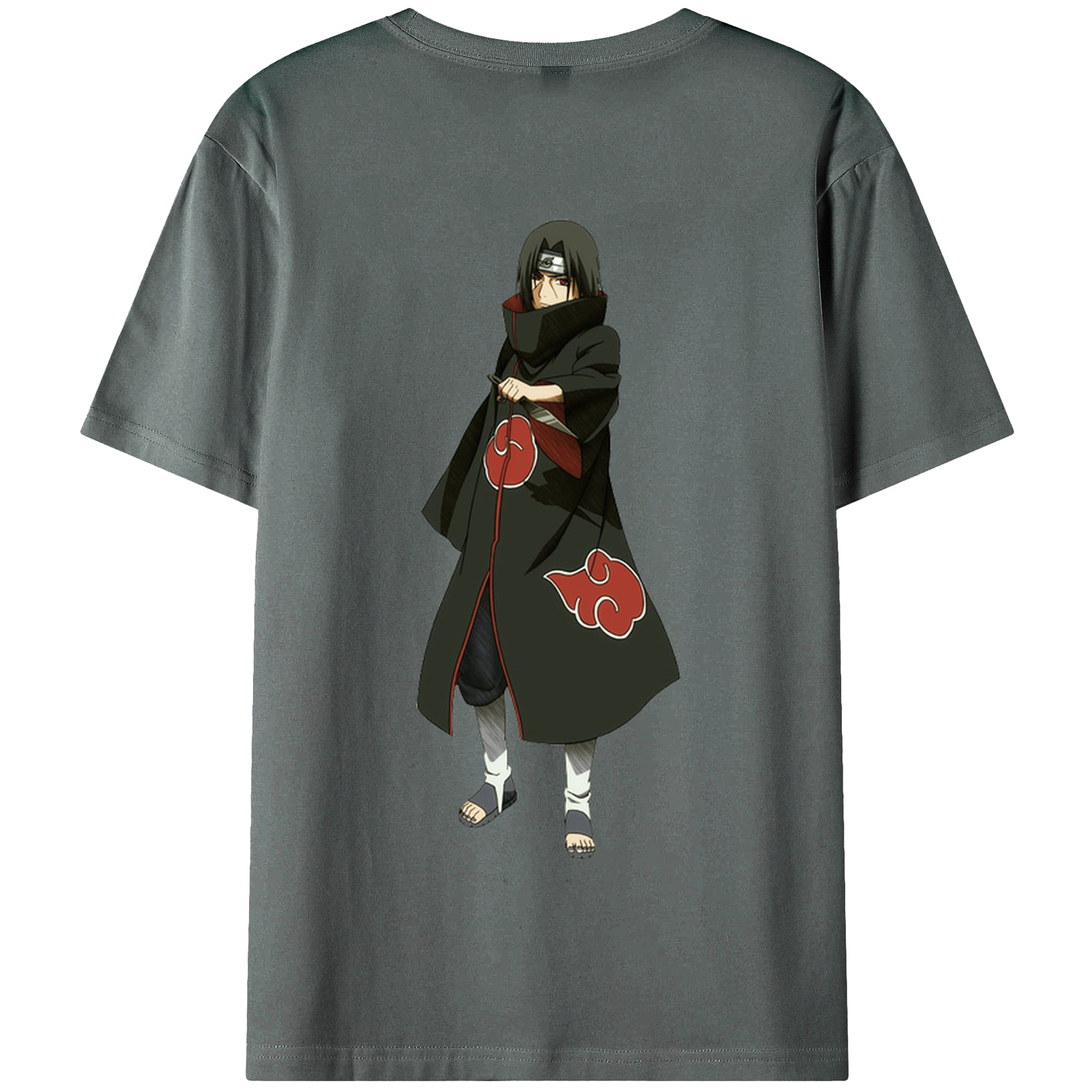（画像用） NARUTO -ナルト- うちは イタチ Uchiha Itachi 綿100％半袖Tシャツ（背面プリント）